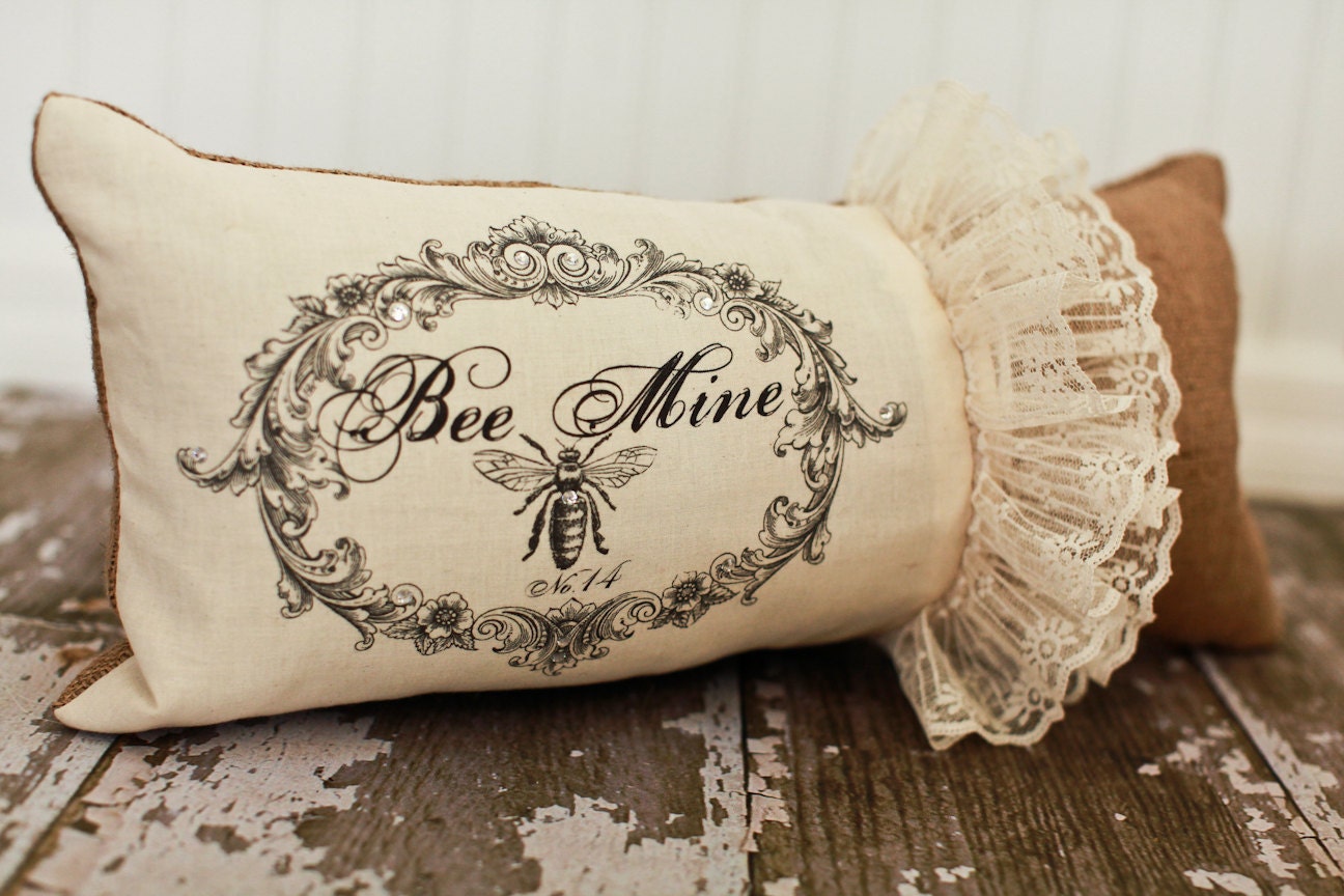 Bumble 'Bee' Mine- Valentine pillow