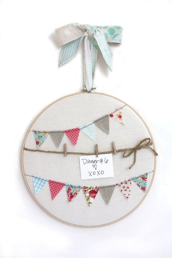 Memo Board-  Cork and Clips with Home Sweet Home Banner