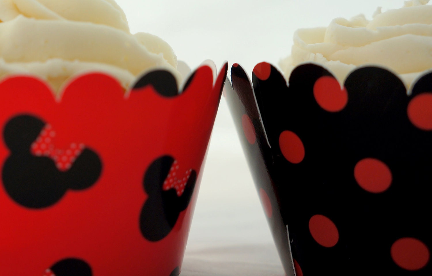Minnie Mouse Cupcake Wrappers Minnie Mouse Birthday Party in Red and Black