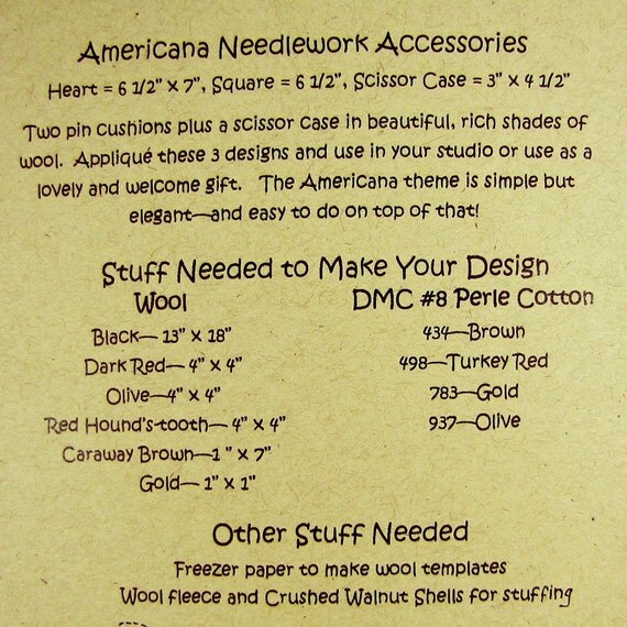 Americana Needlework Set by Bird Brain Designs