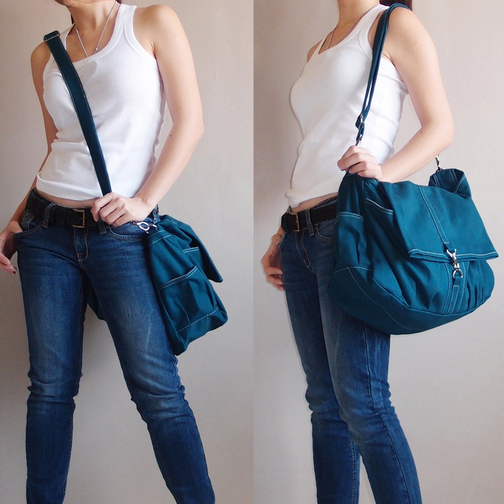 KINIES CLASSIC in Dark Teal - Single Strap Shoulder bag / CrossBody Messenger