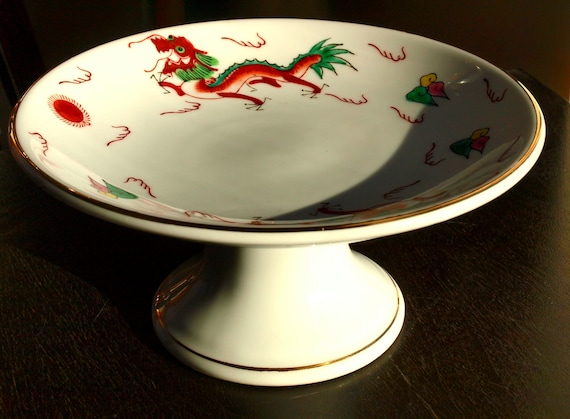 Year of the Dragon - Vintage Chinese Red Dragon Dinnerware