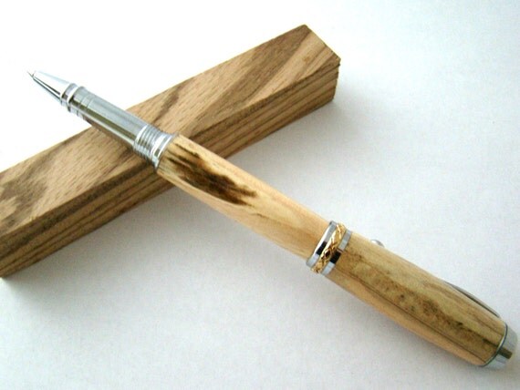 Handcrafted Maple Triton Rollerball Wooden Ink Pen Free Shipping