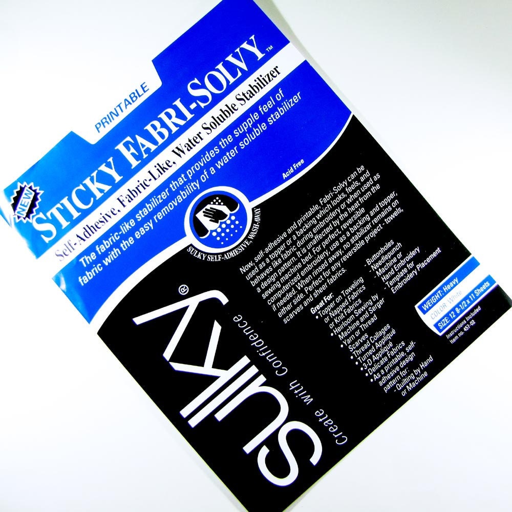 Sticky Fabri-Solvy Printables by Sulky