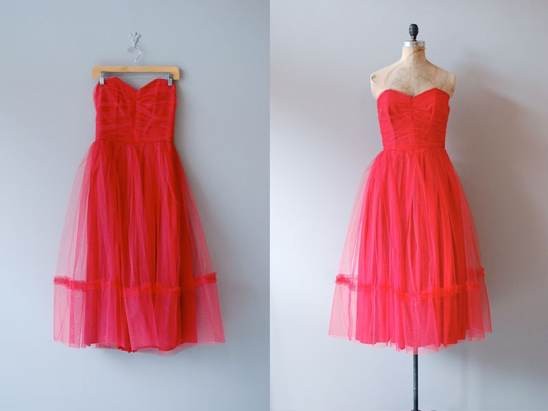 1950s dress / 50s party dress / Fools Rush In