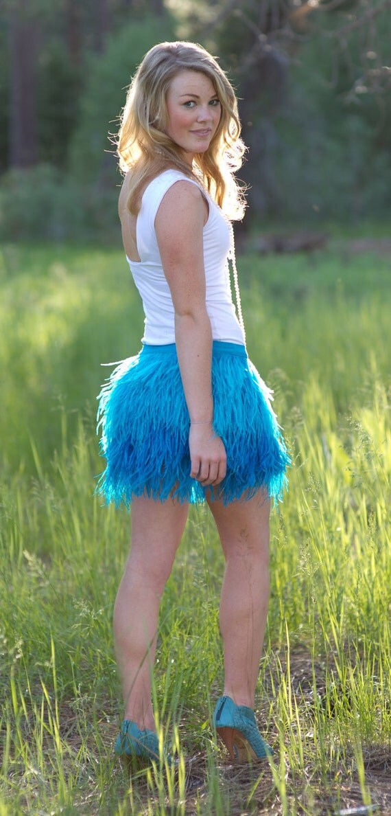 SALE - Ostrich Feather Skirt in Additional Colors, Black, Rose, Blush, Purple, Brown, Ivory, Cream