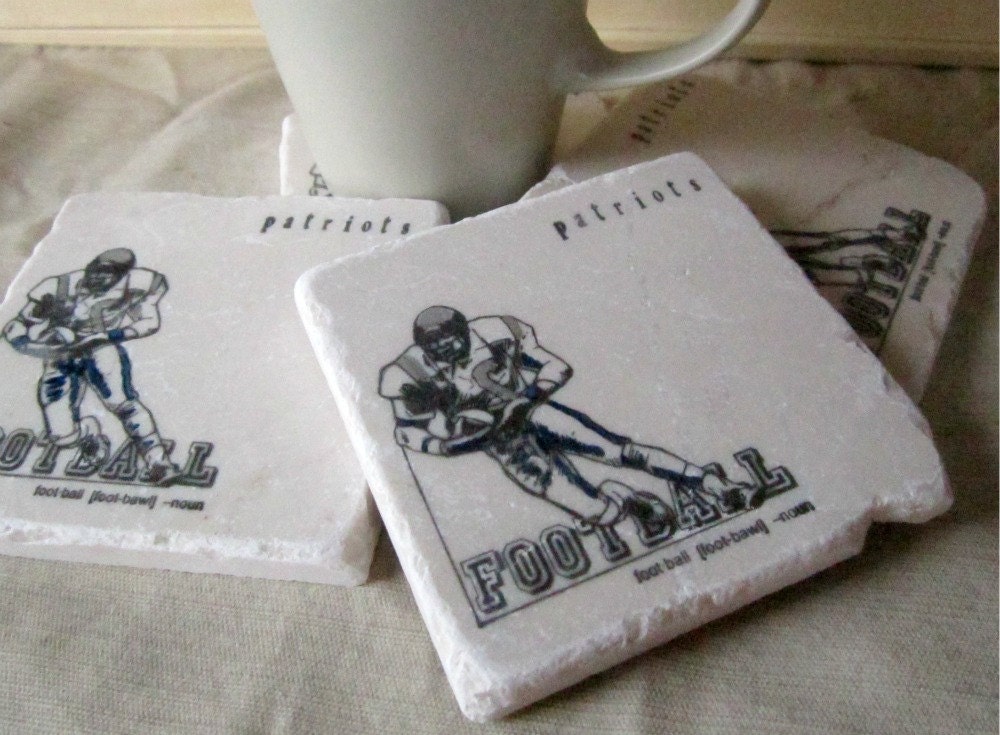 Patriots Coasters, Set of 4, Ready to Ship