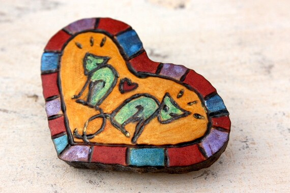 Brooch Love Cats in Heart Gourd Pin Brooch Love Cats in Heart Gourd Pin