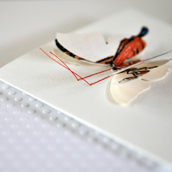 Gift Card Vintage Storybook Girl 3D Butterfly