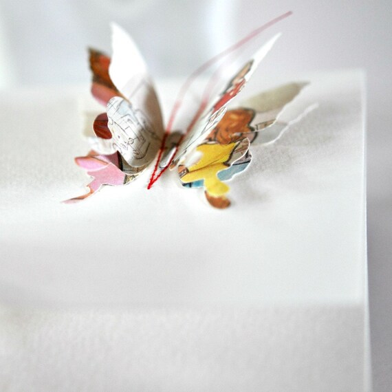 Gift Card Vintage Storybook Doll 3D Butterfly