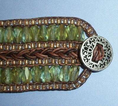 Braided and Beaded Leather Bracelet Tutorial PDF