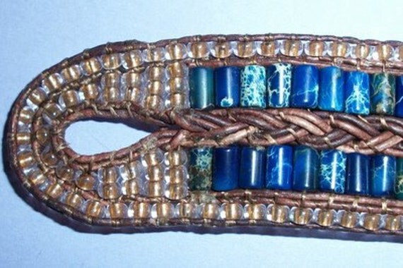 Braided and Beaded Leather Bracelet Tutorial PDF