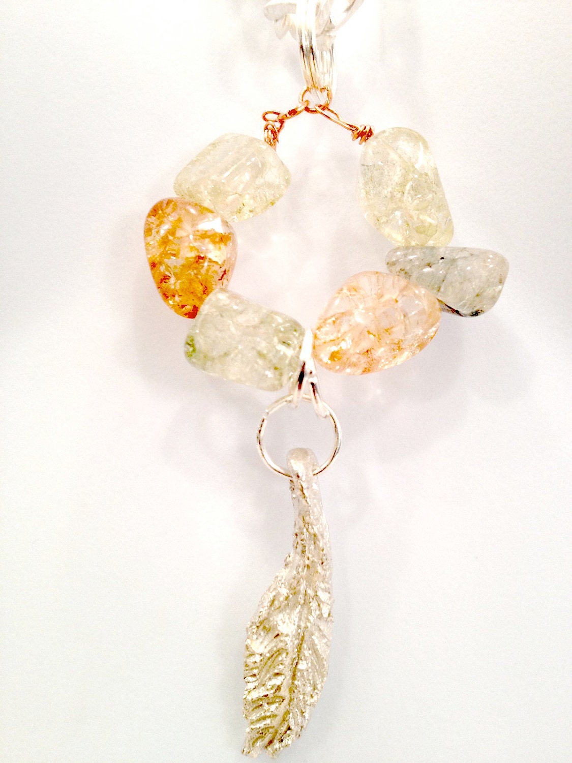 Silver Leaf Charm Necklace