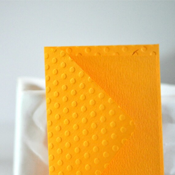 Note Set x 5 Orange Embossed Dots