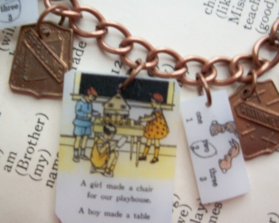 Vintage School Days Charm Bracelet