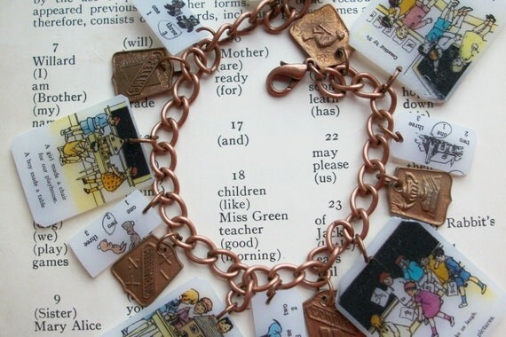 Vintage School Days Charm Bracelet