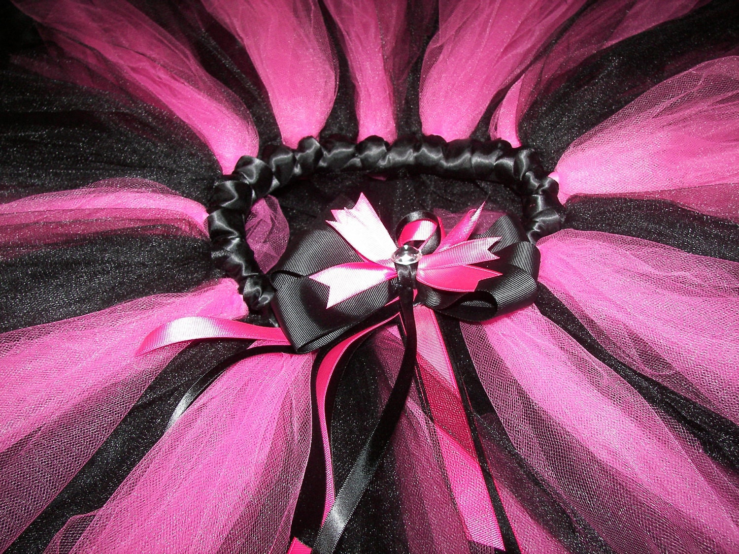 Hot Pink and Black Monster High Inspired Bling Tutu Set--Sparkle and Bling