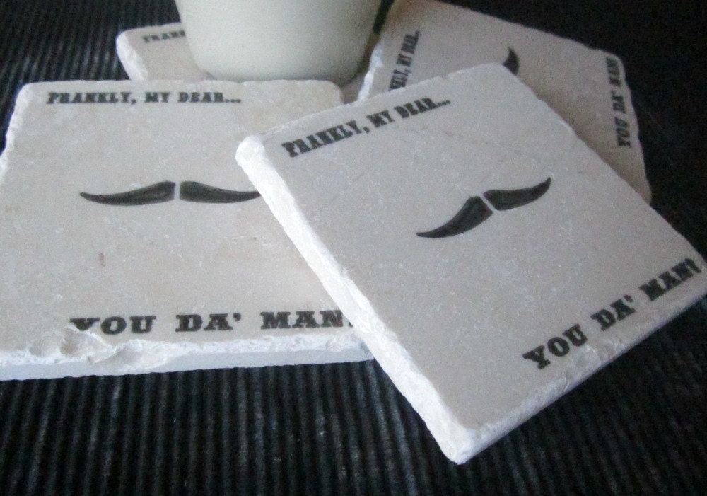 You Da' Man Coasters, Set of 4, Ready to Ship