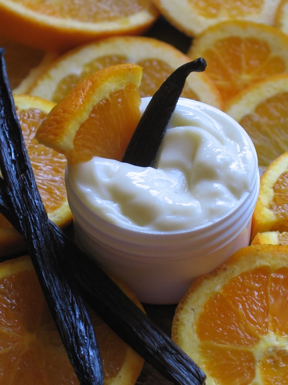 Organic Orange Vanilla Lotion -- 1 1/2 oz. BPA FREE Jar- Like a Creamscicle with Organic Orange & Tahitian Vanilla Bean