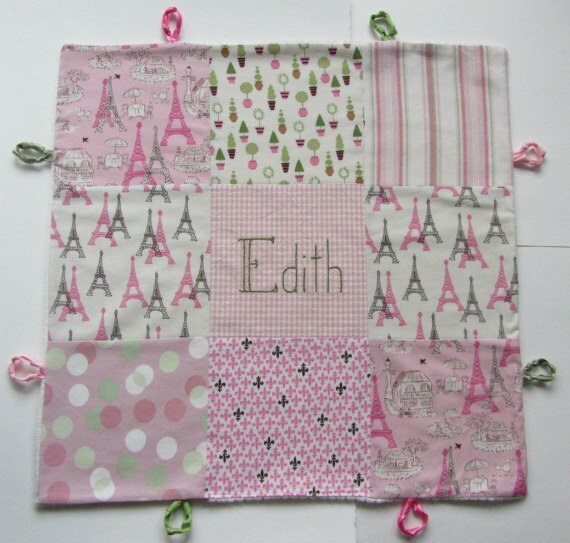Girl Lovey XL  with Custom Hand Embroidered Initial or Name by Dolce Dreams