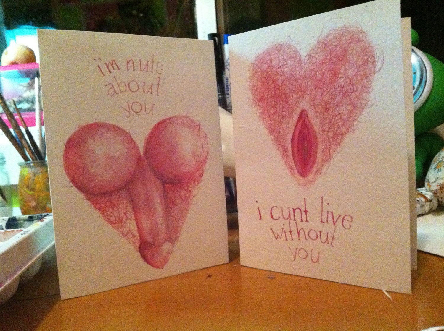 Obscene Valentine Cards PAIR