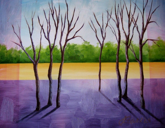 Men as Trees Walking, original Christian art by Jo Edwards