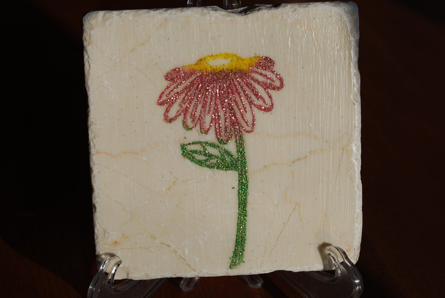 Natural Stone Echinacea Drink Coasters