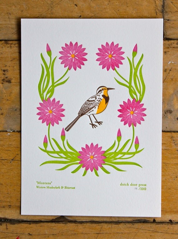 Montana State Birds from Dutch Door Press