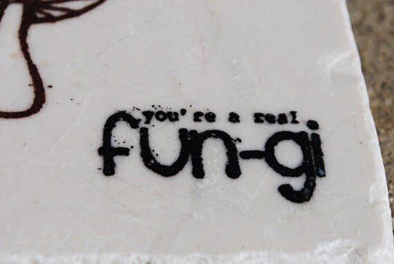 Natural Stone FUNGI Drink Coasters