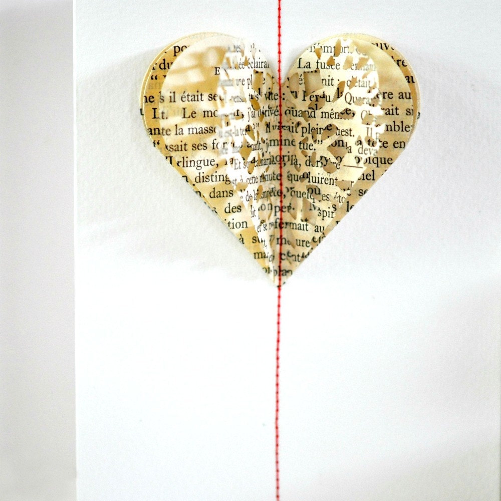 Layered Lace Heart Gift Card A French Tale