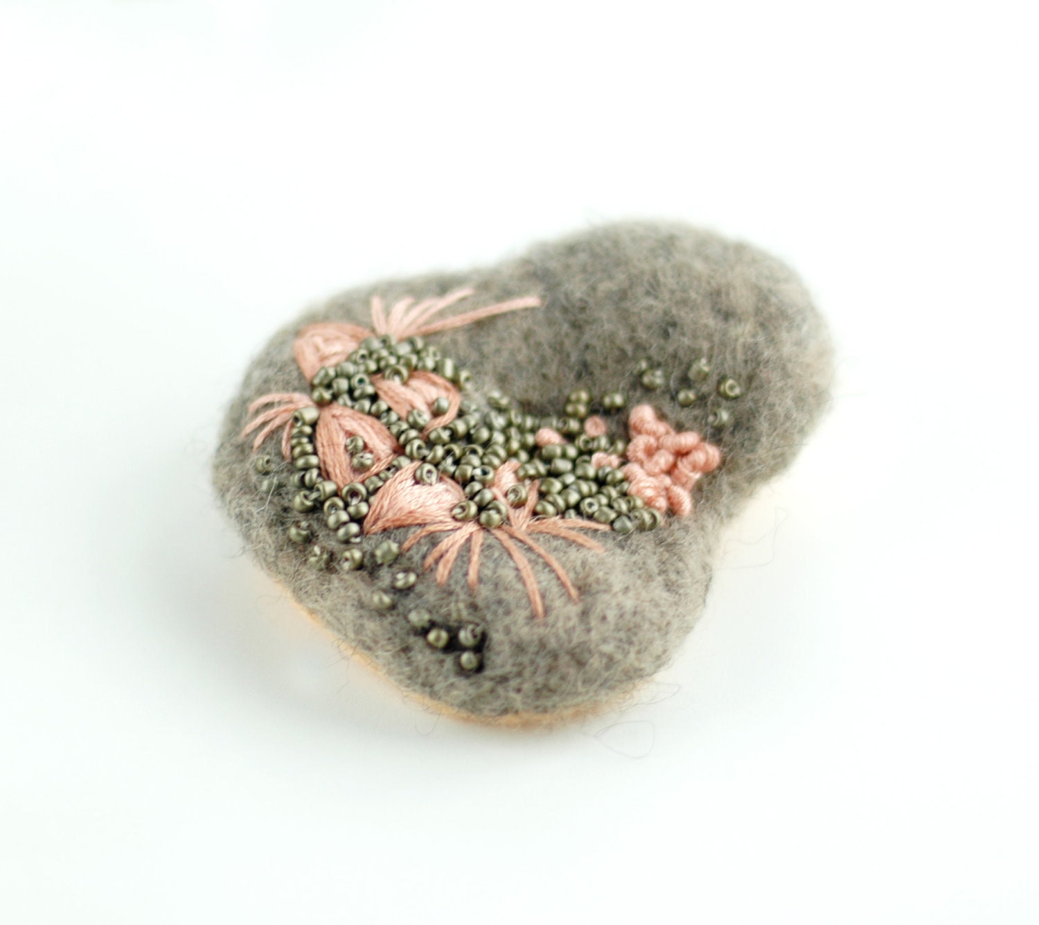 felt brooch fiber jewelry