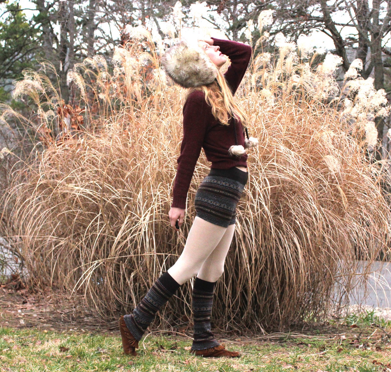 Upcycled Sweater Short by RubyChicOriginals