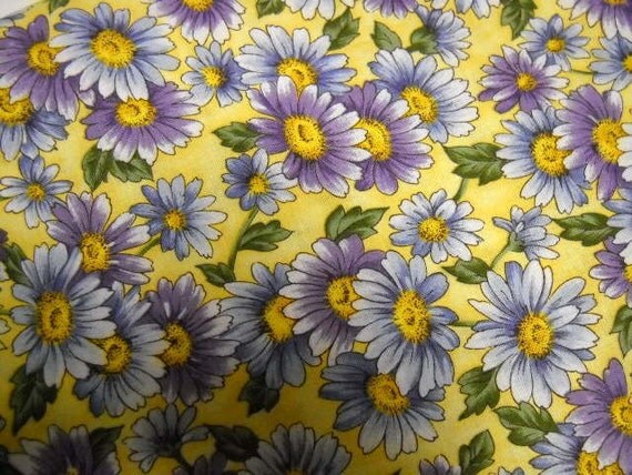 Blue and Purple Flowered Print Fabric