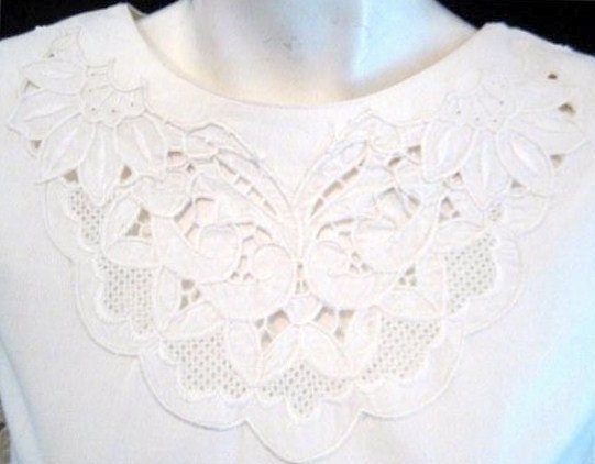 Vintage White VICTORIAN Cotton Lace Garden Wedding Dress From DallasVintage