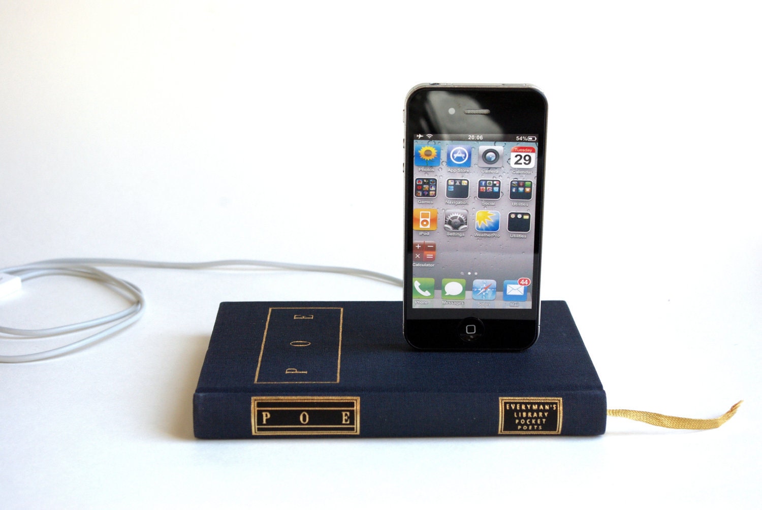 Edgar Allen Poe Mini Book Dock Charger for iPhone and iPod