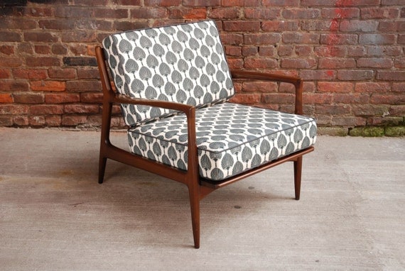 Stunning Danish Mid-century Modern Club Chair / New Upholstery