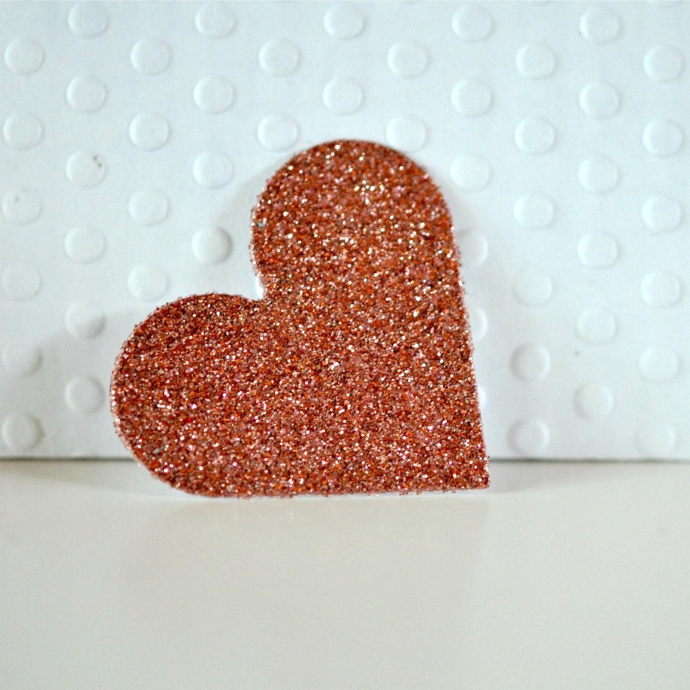 Sparkle Glitter Heart Adornments Pastel Pink