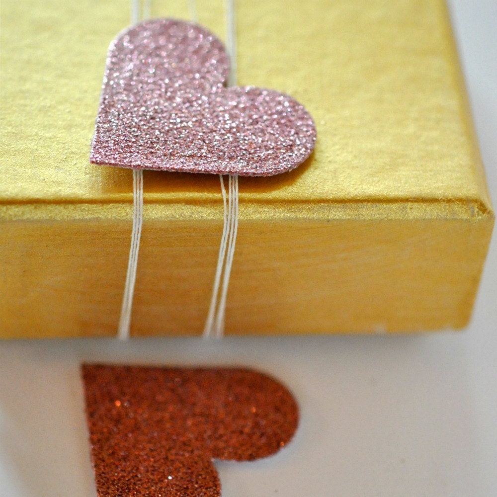 Sparkle Glitter Heart Adornments Pastel Pink