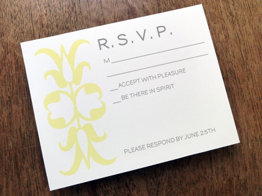 Printable Wedding Response Card Ornament
