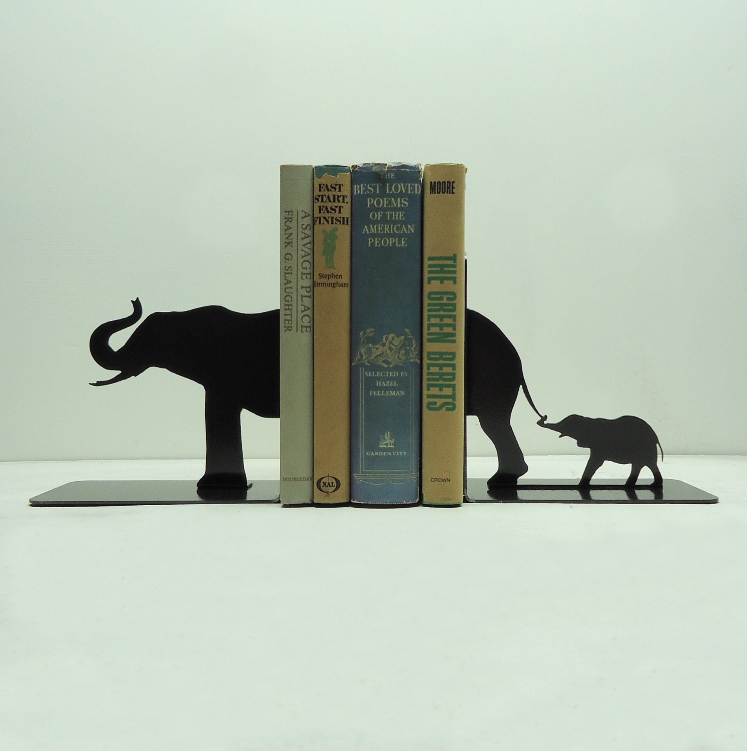 Elephant Family Bookends - Free USA Shipping