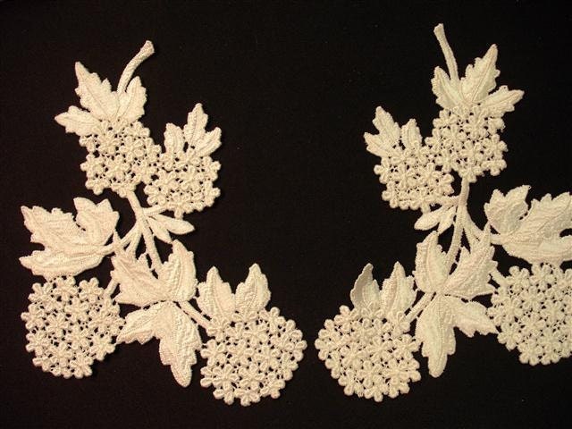 Grab Em By The Collar - Vintage Lace Hydrangia Collar Applique - White - (13)