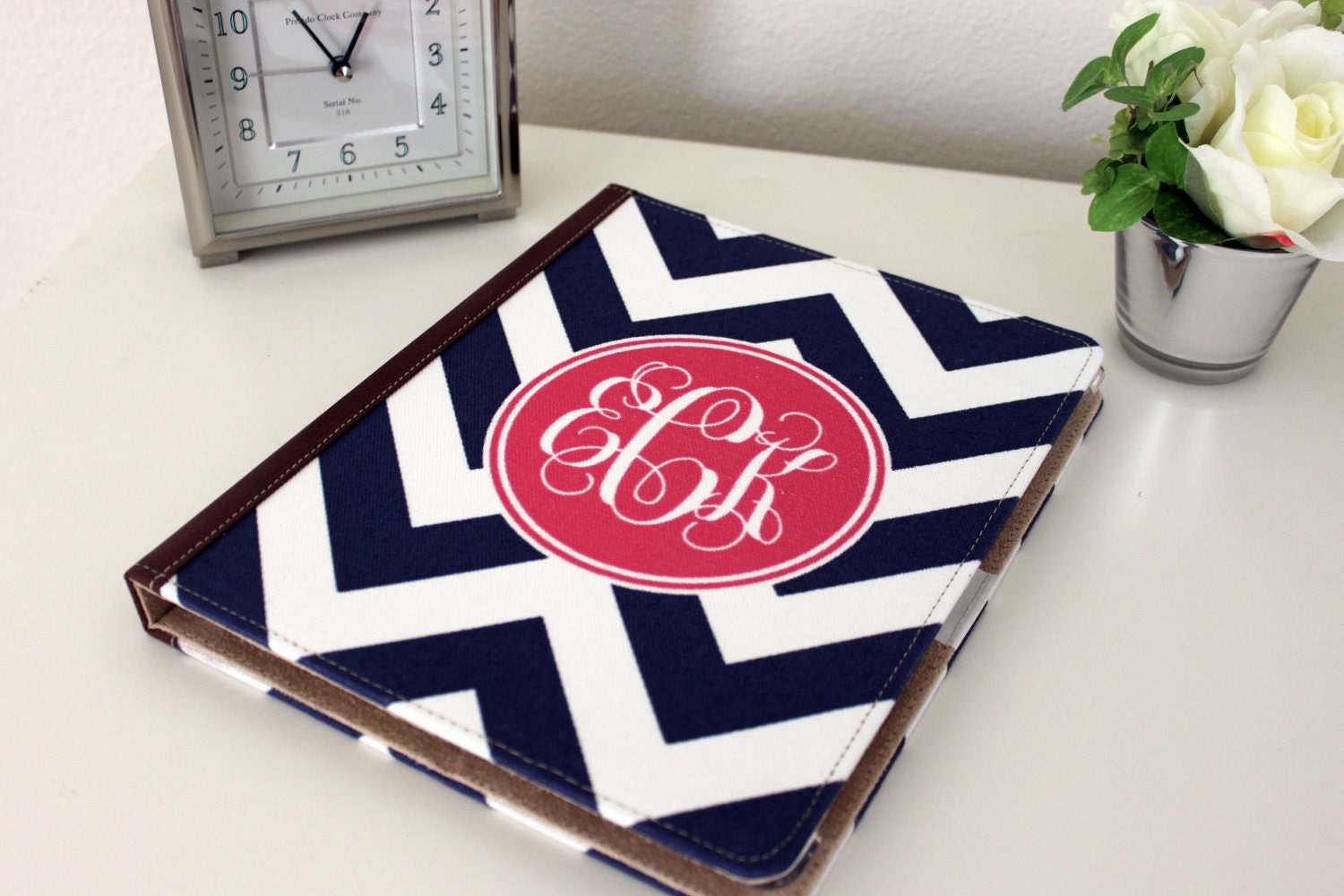 iPad Case iPad Cover Personalized Monogram cover case booklet