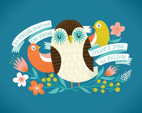 Springtime Owl Print