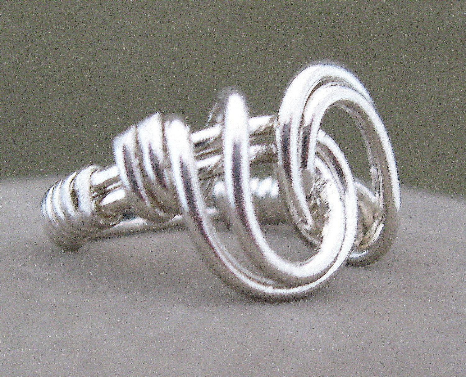 Sterling Silver Wire Wrapped Unisex Ring