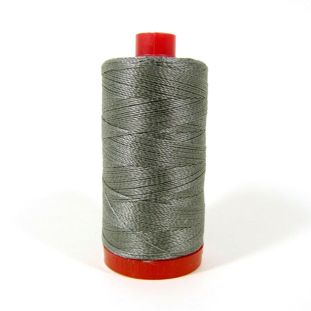 Aurifil Thread 5004 Rail Gray 12 Wt. Cotton Mako