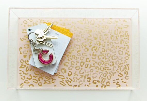 Lucite Tray - Midi - Wildcat Blush/Gold