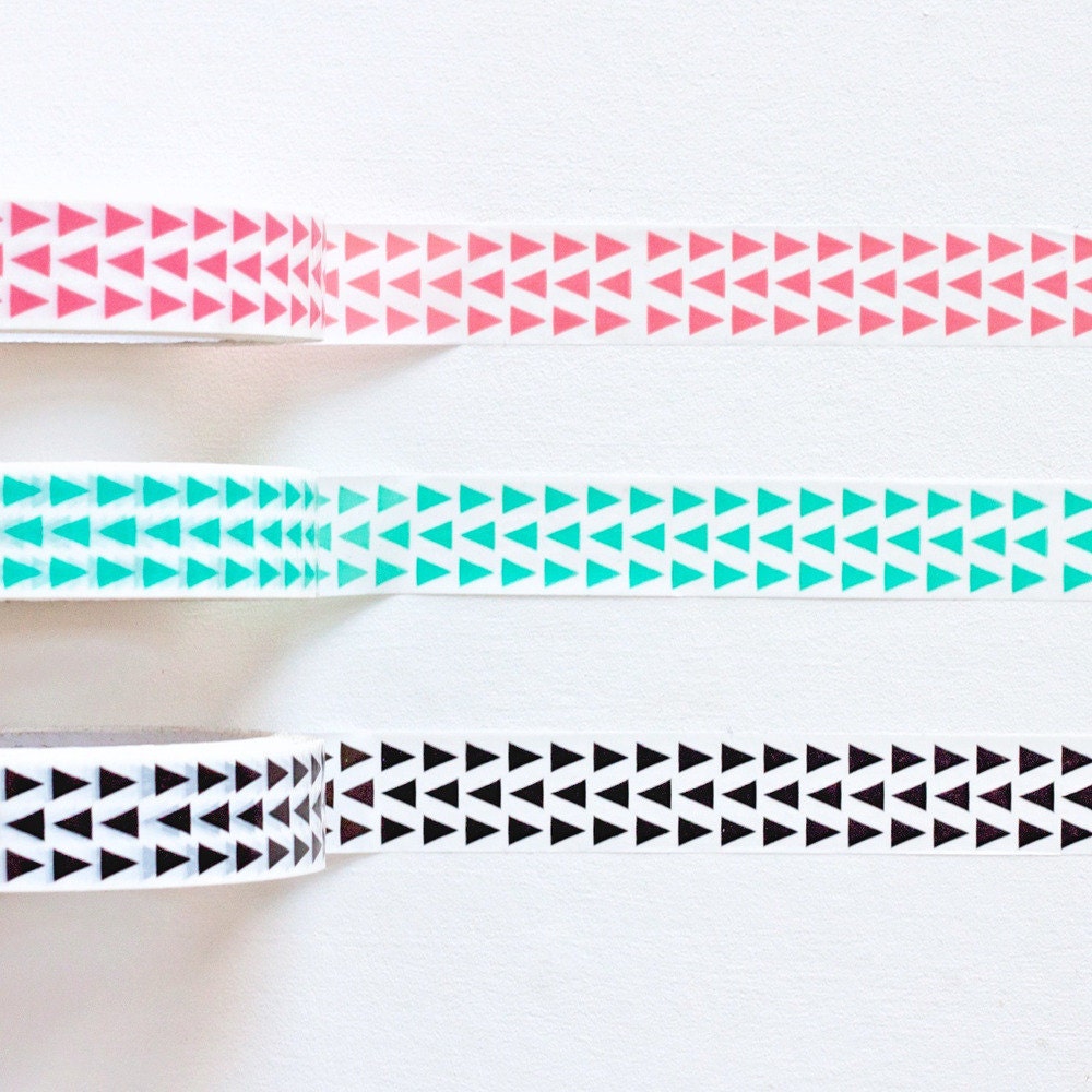 1 x Triangles Decorative Sticky Tape - One Roll