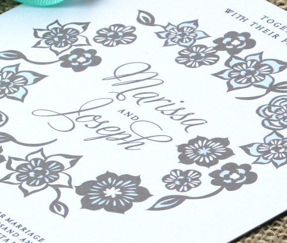 vintage tiffany blue wedding invitations