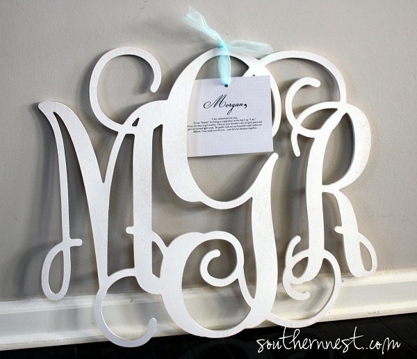 Bridesmaid Gifts/Maid of Honor Gift-Large (18") Wooden Monogram-Ready to Paint-Monogram your Home