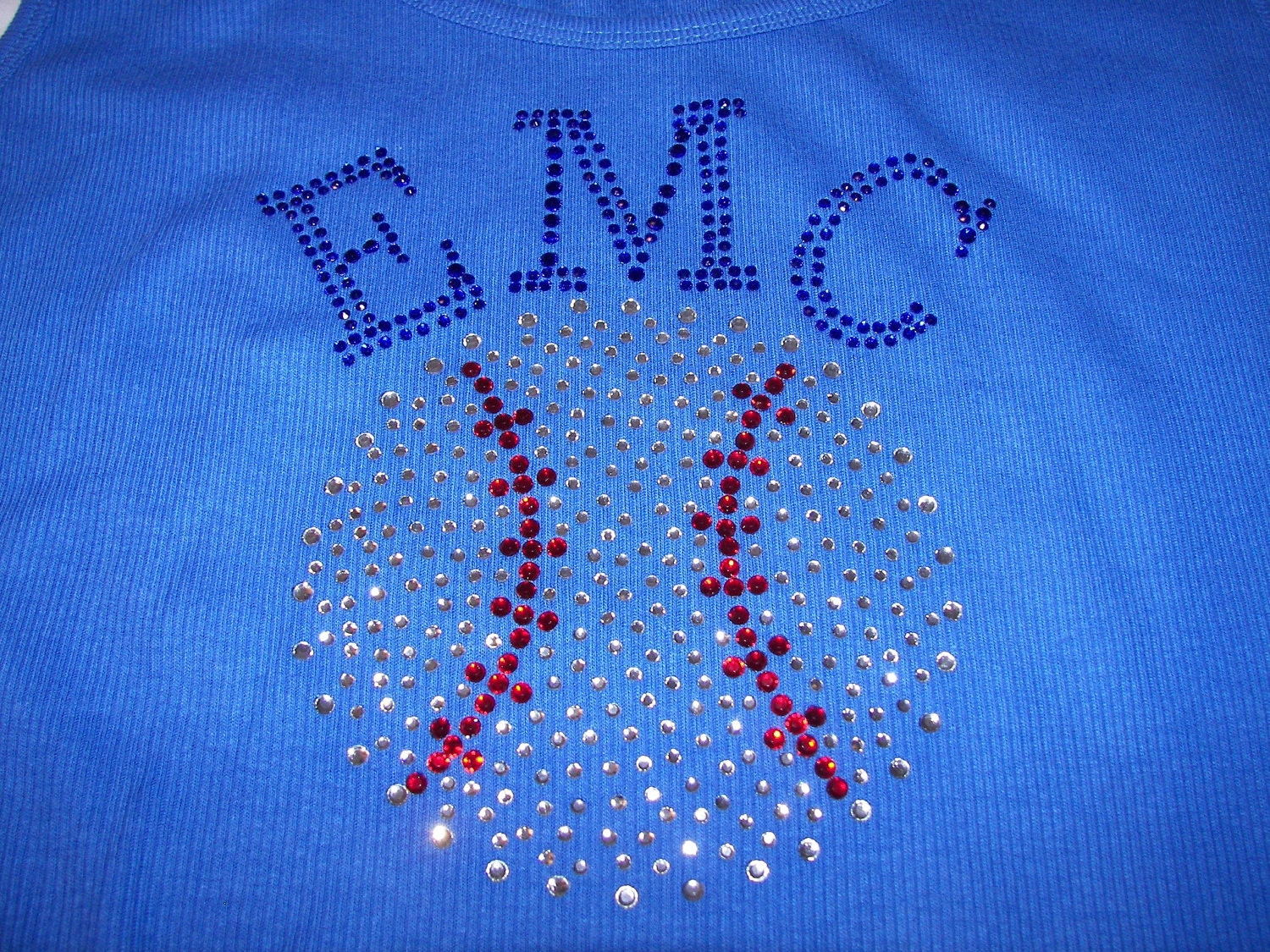 Custom Made Baseball BLING Tees or Tanks--Done in your team name and colors